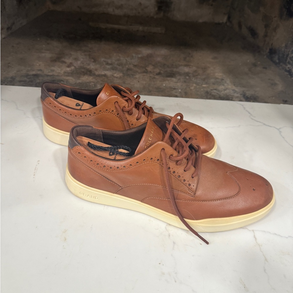 Cole Haan - Men's Brown Leather Shoes - 12M - Brown